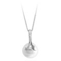 14k Gold Freshwater Pearl and Diamond Necklace