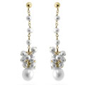 14k Yellow Gold Freshwater Pearl Dangling Earrings