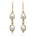 14k Yellow Gold Freshwater Pearl Drop Earrings