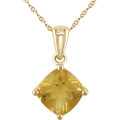10k Yellow Gold Citrine Necklace