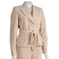Larry Levine 2-button Belted Jacket with Pants