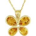10k Yellow Gold Citrine Butterfly Necklace