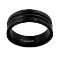Extra Wide Black Plated Titanium Ring