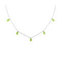 10k White Gold Peridot Necklace