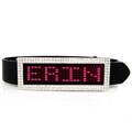 Faux Stone Unisex Belt Buckle with Pink LED Display