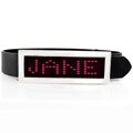 Silver Belt Buckle with Pink LED