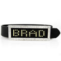 Faux Stone Unisex Belt Buckle with White LED Display