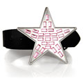 Silver Star Pink Ice Unisex Belt Buckle
