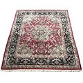Sino Tabriz Hand-knotted Red/ Black Rug (8 x 10)