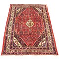 Persian Gulpaygo Hand-knotted Red Rug (7' x 10')