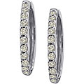 14k White Gold 1/2ct TDW Diamond Hoop Earrings ( J-K, I2 )