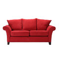 Provence Crimson Red Microfiber Flared-arm Sofa