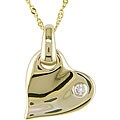 10k Yellow Gold Diamond Accent Heart Necklace