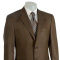 Joseph Abboud Men's Brown Windowpane Blazer