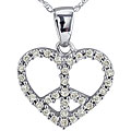 10k White Gold 1/4ct Diamond Heart Necklace (J-K, I2-3)