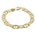14k Gold Over Silver 8-inch Diamond-cut Bracelet