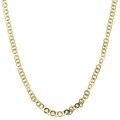 14k Gold over Silver 24-inch 'O' Link Necklace