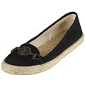 Yves Saint Laurent Black Canvas Logo Espadrilles