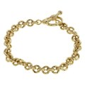 14k Gold Over Silver Rolo Charm Bracelet