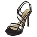 Yves Saint Laurent Black Satin Sandals