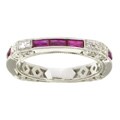 Tacori Platinum Ruby and Diamond Band