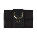Gucci Jacquard Logo Canvas Leather Trim Keycase