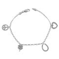 14k White Gold 1/4ct TDW Diamond Charm Bracelet