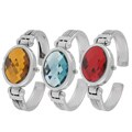 Geneva Platinum Jewel-covered Cuff Watch