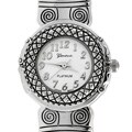 Geneva Platinum Women's Polished Cuff Watch