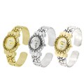 Geneva Platinum Women's Polished Cuff Watch