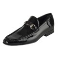 Gucci Black Patent Leather Horsebit Loafers