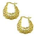 14k Gold Over Sterling Silver Filigree Earrings