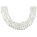 14k Gold Freshwater Coin Pearl Neklace (10-11mm)