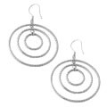 Sterling Silver Diamond-cut Orbit Earrings