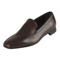 Prada Brown Leather Pin-hole Loafers