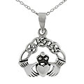 Sterling Silver Claddagh Design Necklace