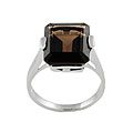 Sterling Silver Brown Cubic Zirconia Ring