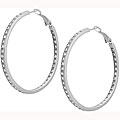 Sterling Silver Cubic Zirconia Hoop Earrings