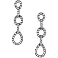Sterling Silver CZ Dangling Fashion Earrings