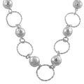 Sterling Silver Sparkling Balls Rolo Necklace