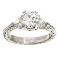 Tacori Platinum CZ and Diamond Engagement Ring