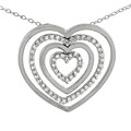 Sterling Silver CZ Multi-heart Necklace