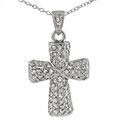 Sterling Silver Pave Cross Pendant