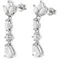 Sterling Silver Clear Dangling CZ Earrings