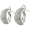 Sterling Silver CZ Pave Earrings