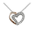 Sterling Silver CZ Heart Necklace