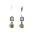 Sterling Silver Hanging CZ Earrings