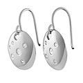 Sterling Silver CZ Circle Disc Earrings