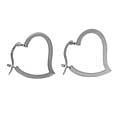 Sterling Silver Plain Heart Earrings