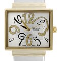 Geneva Platinum Women's Silver Cuff Watch